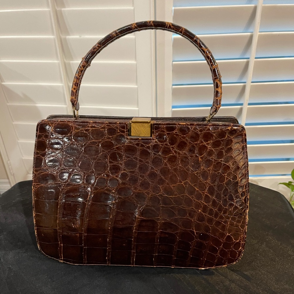 Vintage authentic Alligator handbag
